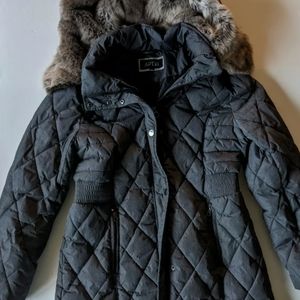 🔥🔥LIKE NEW🔥🔥APT 9 Size Large GRAY Winter PUFFER JACKET with Removable Hood